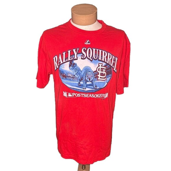 St. Louis Cardinals Rally Squirrel 2011 T Shirt - Picture 1 of 3